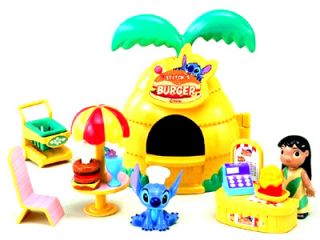 Disney Lilo and Stitch Hawaii Hamburger Cafe Playset