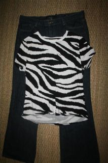 Size 16 Calvin Klein Flare Fit Jeans and XL Michael Kors Zebra Print