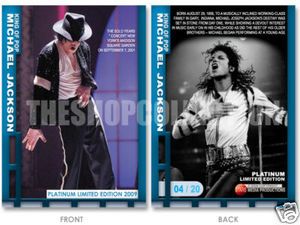 Michael Jackson 5 Cards Platinum Edition Card XX 20
