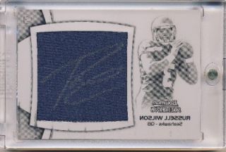 Russell Wilson 2012 Bowman Sterling Auto Patch RC Printing Plate True