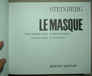 .LTD.ED.300 w/SIGNED LITHOGRAPH Saul Steinberg Le Masque Maeght Butor
