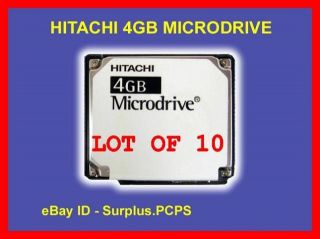 Lot 10 Hitachi 4GB Microdrive HMS360404D5CF00 13G1766