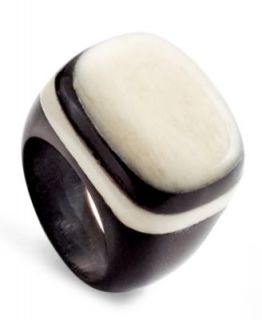 Heart of Haiti Jewelry, 3 Dot Brass & White Horn Ring   Collections