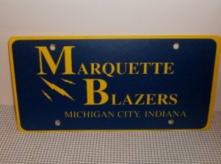 Michigan City Indiana Marquette Blazers License Plate New