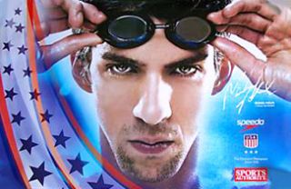 Michael Phelps Ready Speedo Signature Swimming Poster