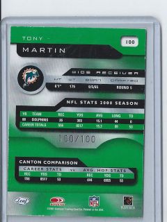 Martin INFINITY GREEN # 100 of 100 2001 Quantum Leaf Miami Dolphins