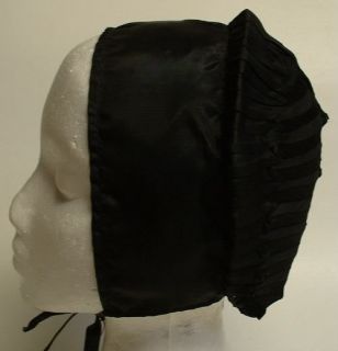 Prayer Cap is black and measures 17 1/2 around the brim x 5 from the