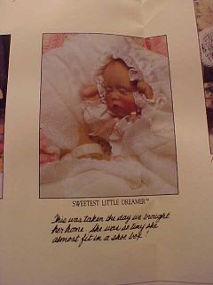 Lee Middleton Sweetest Little Dreamer Newborn Baby Doll