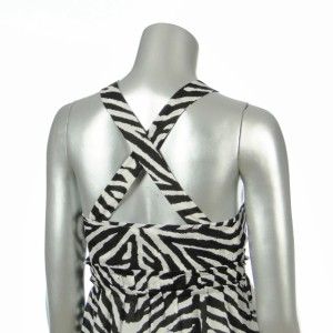 Michael Kors Womens Pleat Zebra Print Sheer Silk Top 16