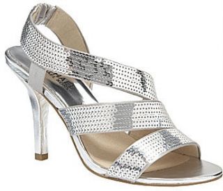 Michael Kors Farris Womens Dress Evening Heel Sequined Strappy Sandal