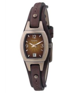 Fossil Watch, Womens Delany Sand Leather Triple Wrap Strap 23x16mm