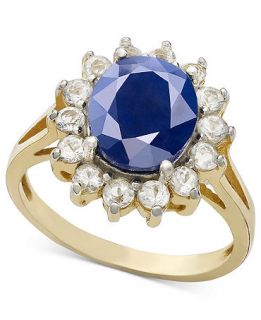 Victoria Townsend 18k Gold Over Sterling Silver Ring, Sapphire (3 ct