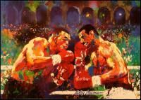 Leroy Neiman Vintage Poster Tyson vs Sprinks Boxing Sports Art Artwork