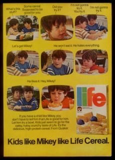 1979 Life Cereal Mikey Likes It TV Commercial Scenes Photo Vintage