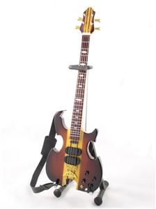 Miniature Bass Guitar John Paul Jones LED ZEPPELIN Alembic & Strap