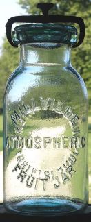 Millville Atmospheric Fruit Jar Quart Sharp