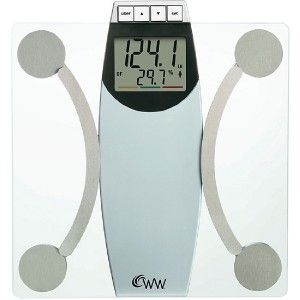Weight Watchers Glass Body Analysis Scale 400lb Body Water Fat Mass