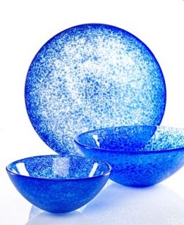 Kosta Boda Crystal Bowls, Tellus Blue Collection