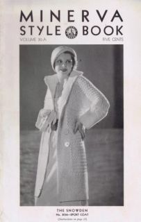 Vintage Knitting Crochet Patterns 1930s Evening Wrap Sweater Coats