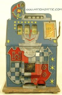 1936 Mills Novelty Castle Front 5c Antique Slot Machine