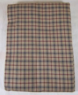 Country Burgundy Navy Tan Plaid Millsboro Cotton Table Cloth 60x80 In