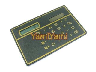 Slim Mini Credit Card Pocket Solar Power Calculator