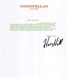 Henry Hill Mobster Goodfellas Original Signed Artwork w Letter from