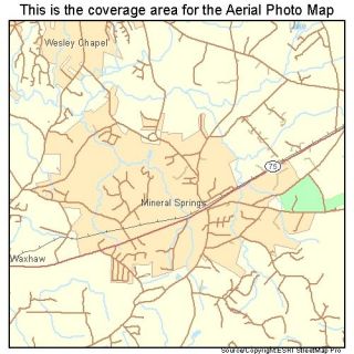 Mineral Springs North Carolina Aerial Photography Map N