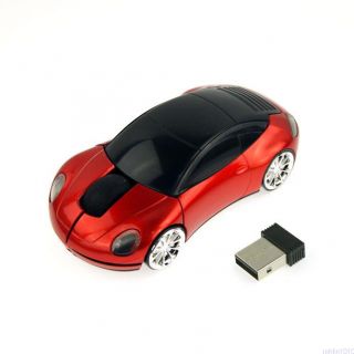 RL Red Car Mini Nano USB 2 4G 1600dpi Optical Wireless Mice Mouse for