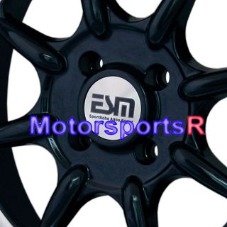 16 8 16x8 ESM 002 Black Rims Wheels Deep Dish BMW E30