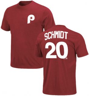 Mike Schmidt Philadelphia Phillies Majestic Jersey T Shirt