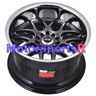 Chromium Black Polished Lip Rims Staggered Wheels 96 Nissan 300zx TT