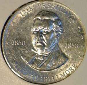 Millard Fillmore Mr. President Commemorative Shell Game Medal Token