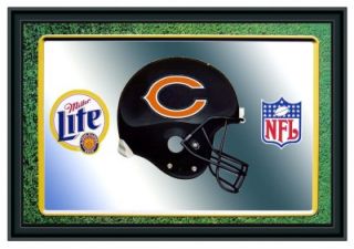 Chicago Bears Helmet Miller Lite Beer NFL Mirror