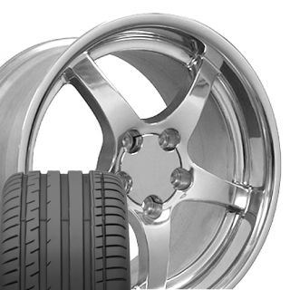 18 17 Polished Wheels Tires Rims Fit Corvette C4 C5 ZR1 Z06