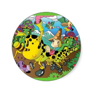 Cartoon character   Fairys village Stickers