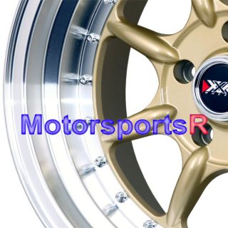 Gold Rims Deep Dish Wheels 5x114 3 Stance 5 Lugs 11 Mazda Miata
