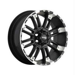18 inch 18x9 Incubus Crusher Black Wheels Rims 6x135