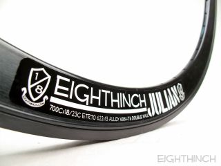 Eighthinch Julian 42mm Rim Fixed Gear 700 Black 48 Hole