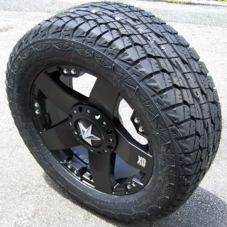 20 Black Rockstar Wheels Falken Wild Peak at Tires Chevy Silverado