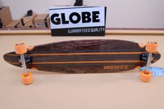 Globe Pinner Complete Cruiser Longboard 41 Black Orange Maple New