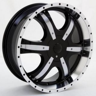 22inch Rims and Tires Wheels Car Truck Star Black 112