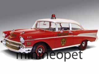 Highway 61 50902 1957 Chevy Bel Air Sedan 1 18 Fire Chief Department