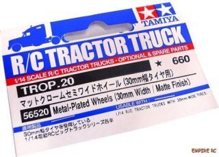 Tamiya 56520 RC Metal Plated Wheels (30mm Width / Matte Finish) For 1