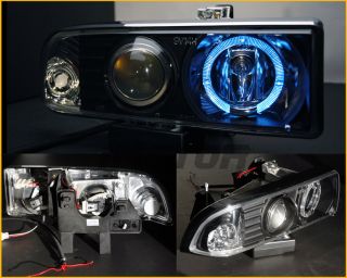 98 04 Chevy S10 Blazer Blk Halo Projector Headlights 01