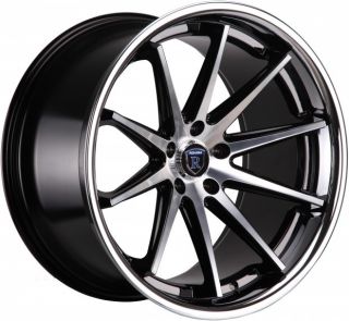 RC10 BLACK MACHINED LOW OFFSET WHEELS RIMS FIT INFINITI G35 G37 COUPE