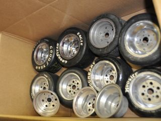 Quarter 1 4 Scale RC Metal Rims and Tires Lot Dragster