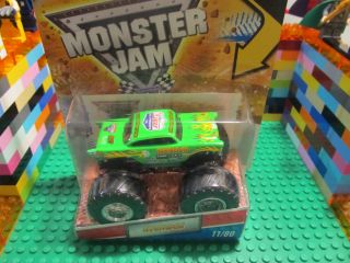 Hot Wheels Monster Truck Green Avenger 11 80 Diecast Truck w Tattoos