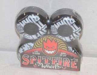 Spitfire Striker Urethane Skateboard Wheels 52mm Black White