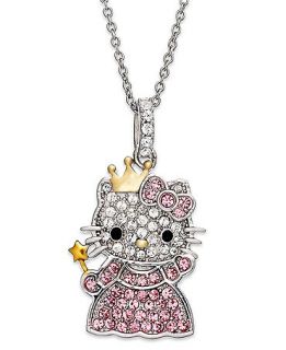 Hello Kitty Sterling Silver and 14k Gold Over Sterling Silver Necklace